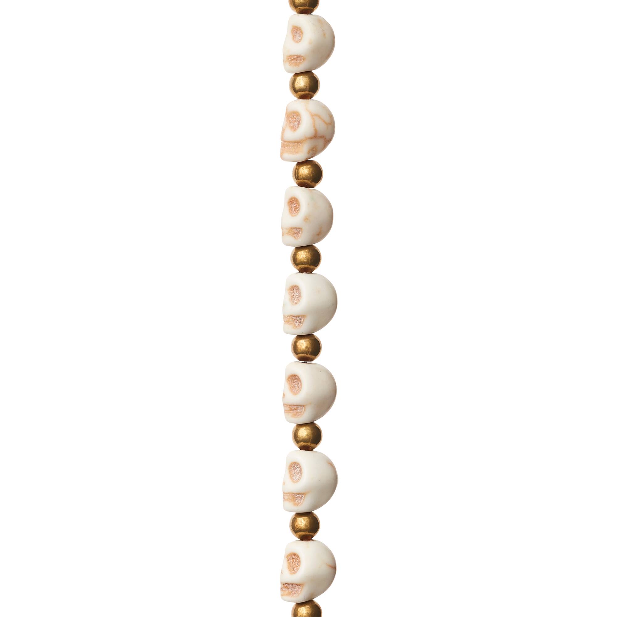 Skull Howlite Beads by Bead Landing®, 8mm